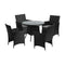 5 PCS Outdoor Dining Set Table&Chairs Lounge Setting