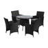 5 PCS Outdoor Dining Set Table&Chairs Lounge Setting