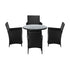 5 PCS Outdoor Dining Set Table&Chairs Lounge Setting