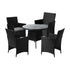 5 PCS Outdoor Dining Set Table&Chairs Lounge Setting