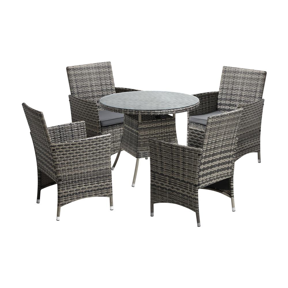 Outdoor Dining Set Table&Chairs 5PCS Lounge Setting