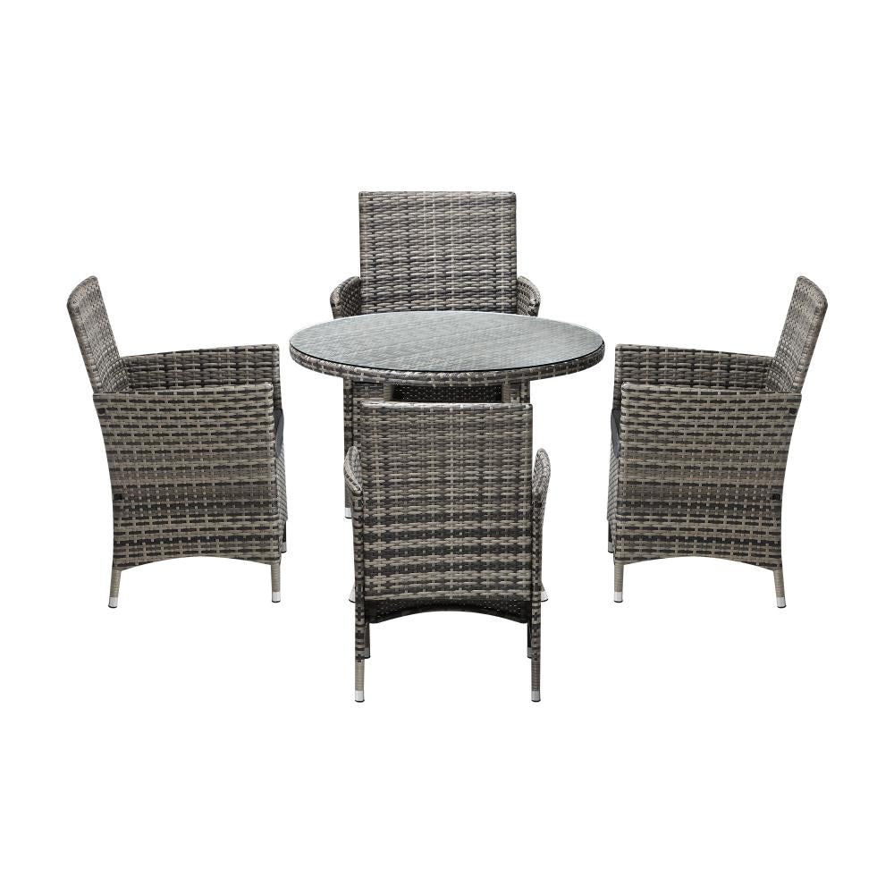 Outdoor Dining Set Table&Chairs 5PCS Lounge Setting