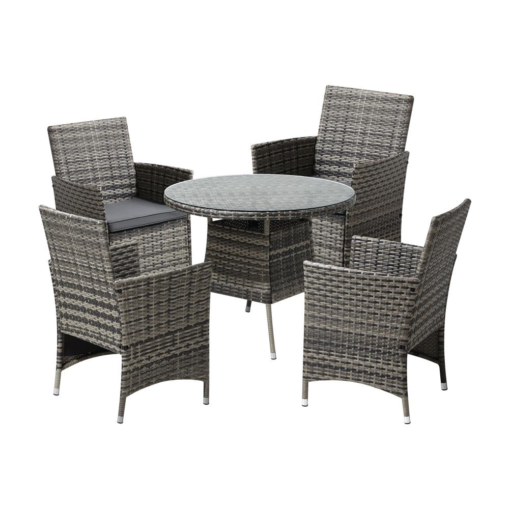 Outdoor Dining Set Table&Chairs 5PCS Lounge Setting
