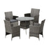 Outdoor Dining Set Table&Chairs 5PCS Lounge Setting