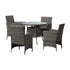 Outdoor Dining Set Table&Chairs 5PCS Lounge Setting