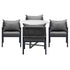 5PCS Outdoor Dining Set Table&Lounge Chair