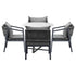 5PCS Outdoor Dining Set Table&Lounge Chair