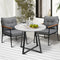 3 Piece Outdoor Dining Set Garden Patio Bistro Table & Chairs