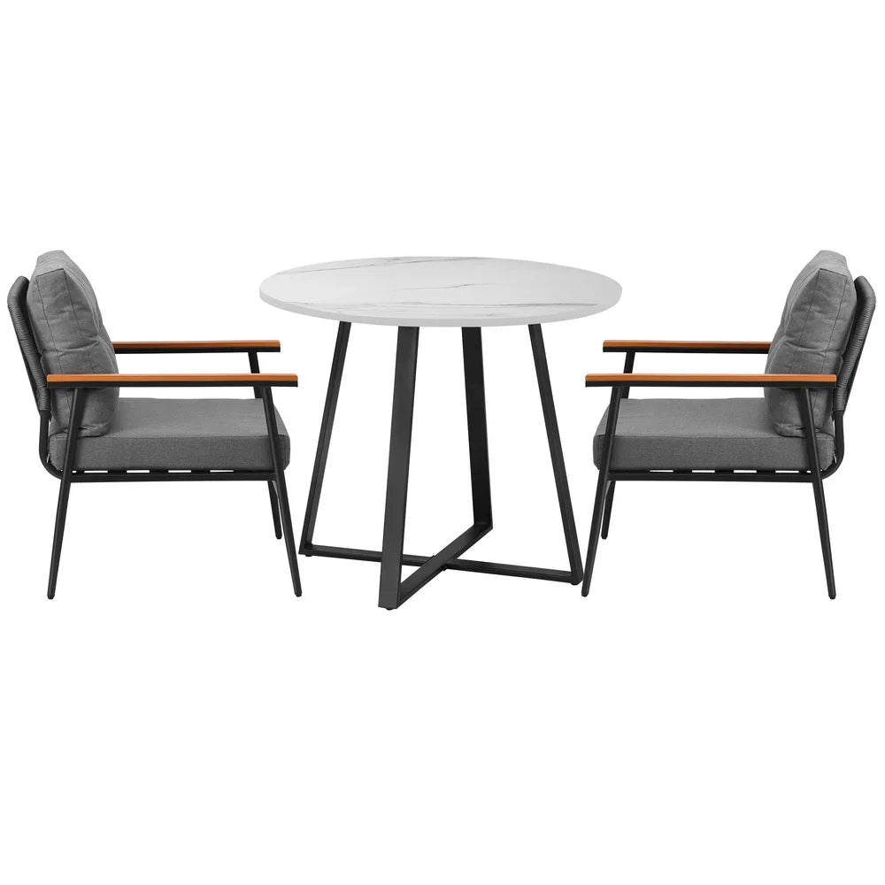 Livsip Outdoor Dining Set 3PCS Garden Lounge Setting