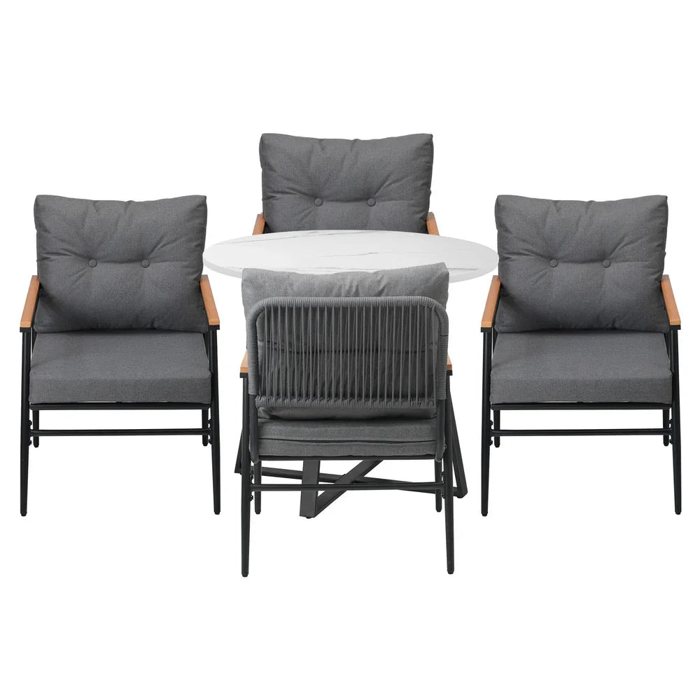Livsip Outdoor Dining Set 5PCS Garden Lounge Setting