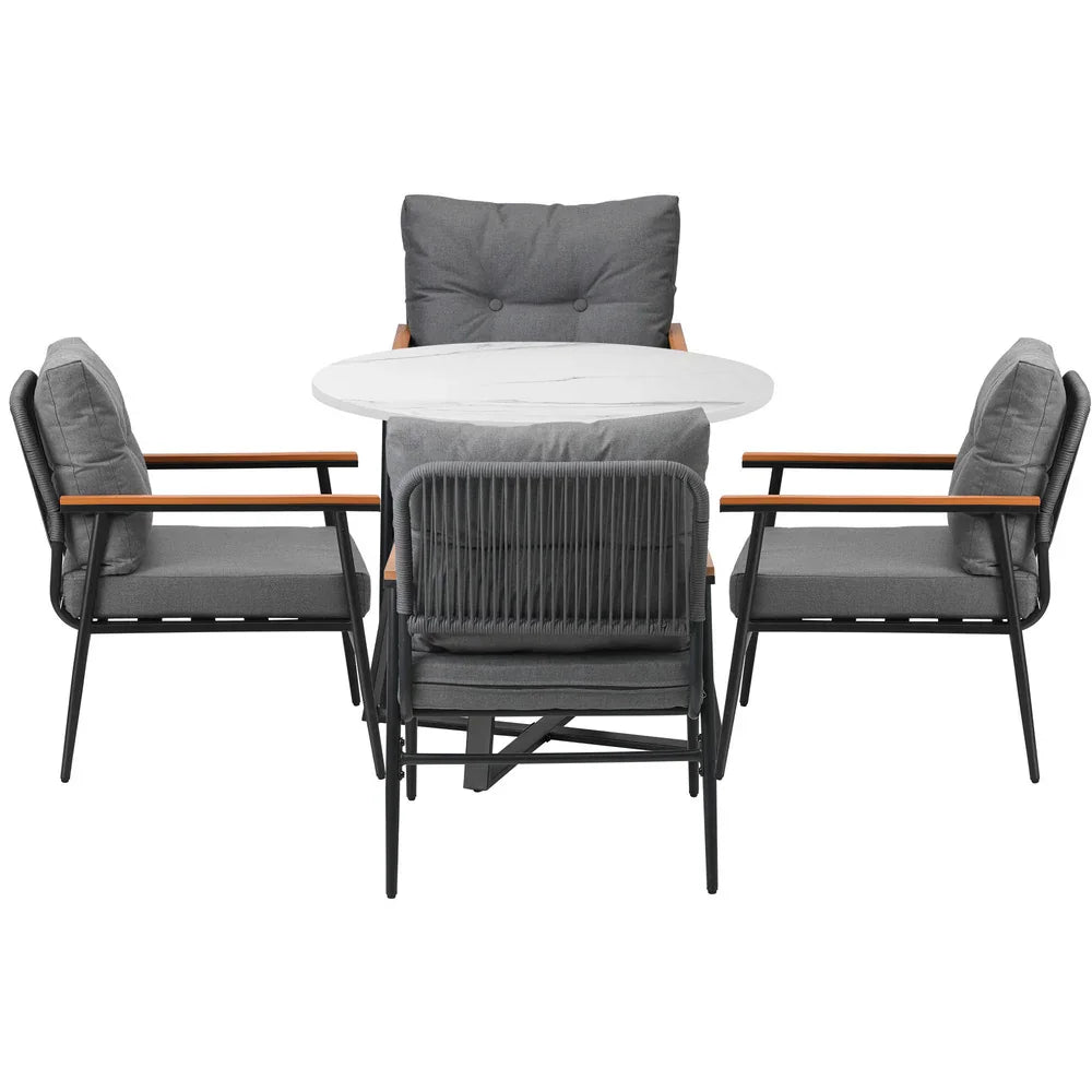 Livsip Outdoor Dining Set 5PCS Garden Lounge Setting