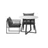 Livsip 3PCS Outdoor Dining Set Round Table and Chairs with Cushions