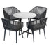 5x Outdoor Dining Set Sintered Stone Table Bistro Set
