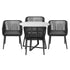 5x Outdoor Dining Set Sintered Stone Table Bistro Set