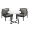 3PCS Outdoor Dining Set Table&Sofa Chairs