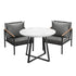 3PCS Outdoor Dining Set Table&Sofa Chairs