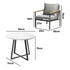 3PCS Outdoor Dining Set Table&Sofa Chairs