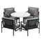5PCS Outdoor Dining Set Table&Sofa Chairs