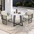 Livsip 3-Piece Outdoor Dining Set with Stone Compound Table, 150kg Cap