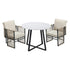 Livsip 3-Piece Outdoor Dining Set with Stone Compound Table, 150kg Cap