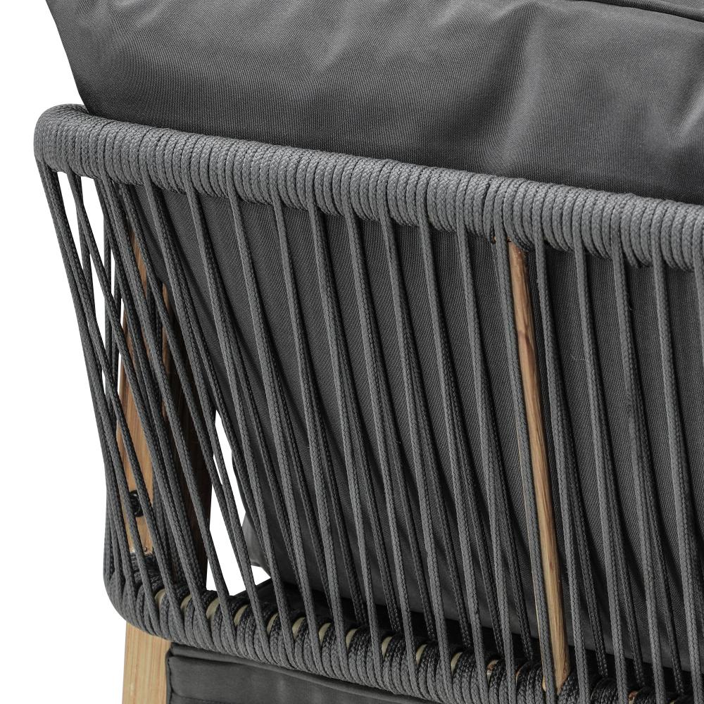 5PCS Outdoor Dining Set 90cm Table&Lounge Chairs