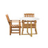 Outdoor Patio Set Solid Wood Chair&Table 3PC