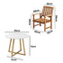 Outdoor Patio Set Solid Wood Chair&Table 3PC