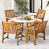 Outdoor Patio Set Solid Wood Chair&Table 5PC