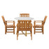 Outdoor Patio Set Solid Wood Chair&Table 5PC