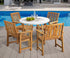 Outdoor Patio Set Solid Wood Chair&Table 5PC