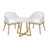 3 Piece Outdoor Dining Set Table&Lounge Chairs