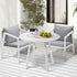 Outdoor Dining Set Bistro Setting 3PCS White