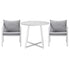Outdoor Dining Set Bistro Setting 3PCS White