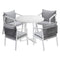 Outdoor Dining Set Bistro Setting 5PCS White