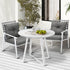 Outdoor Dining Set 3PCS Round Table Rattan Chair