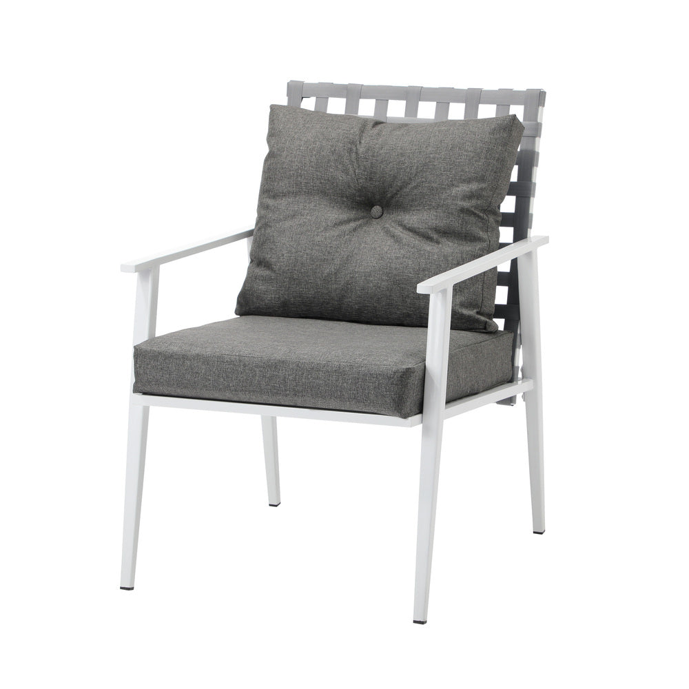 Outdoor Dining Set 3PCS Round Table Rattan Chair