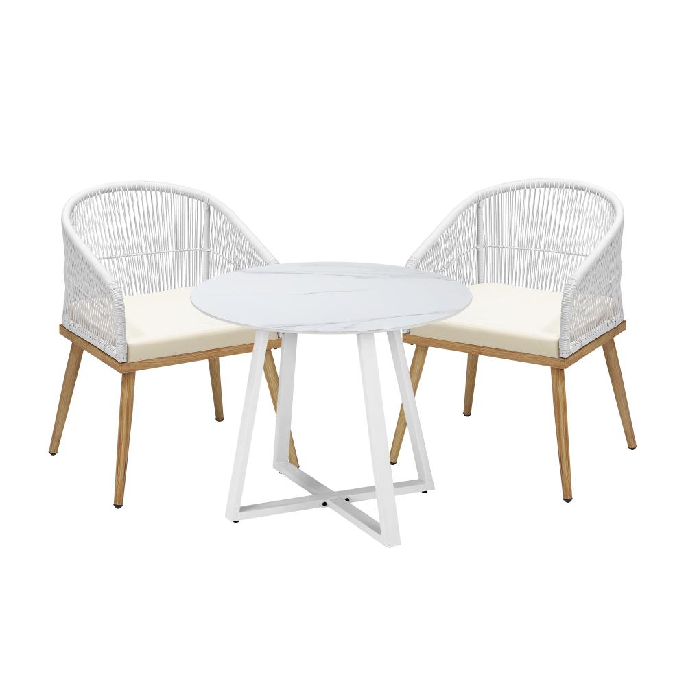 3PCS Outdoor Dining Set Table&Chairs Bistro Set