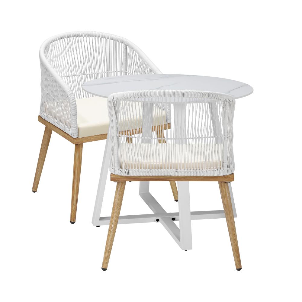 3PCS Outdoor Dining Set Table&Chairs Bistro Set