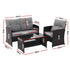 4-Piece Outdoor Sofa Set Coffee Table Chair Rattan Furniture Black