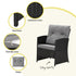 4-Piece Outdoor Sofa Set Coffee Table Chair Rattan Furniture Black