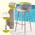 2PC Outdoor Bar Stools Plastic Metal Dining Chair Patio Furniture Coffee