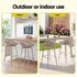 2PC Outdoor Bar Stools Plastic Metal Dining Chair Patio Furniture Coffee