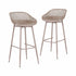2PC Outdoor Bar Stools Plastic Metal Dining Chair Patio Furniture Coffee