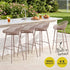 4-Piece Outdoor Bar Stools Plastic Metal Dining Chair Furniture Coffee