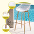 2PC Outdoor Bar Stools Plastic Metal Dining Chair Patio Furniture White