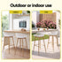 2PC Outdoor Bar Stools Plastic Metal Dining Chair Patio Furniture White