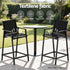 Gardeon 2PC Outdoor Bar Stools Steel Dining Chairs Patio Furniture Garden Black