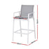 2PC Outdoor Bar Stools Dining Chairs Patio Furniture Garden Steel Textilene White