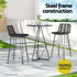 Gardeon 2 Piece Outdoor Bar Stools Wicker Dining Rattan Chair Black