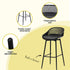 Gardeon 3PC Outdoor Bar Set Stools Dining Chairs Table Patio Furniture Bistro Set Black